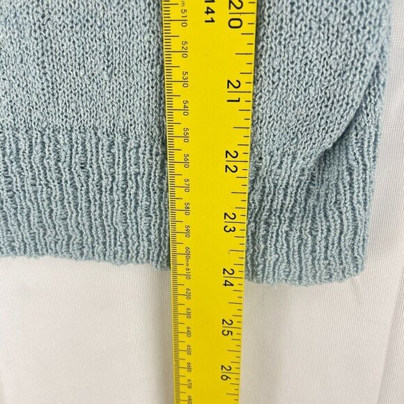 Vintage The May Co. Blue Short Sleeve Shirt Womens Stretch Knit Size Large - Picture 6 of 6